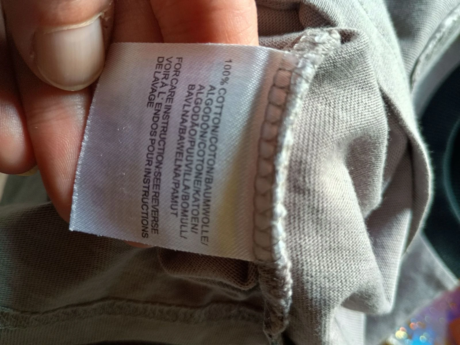Camiseta gris Mexx Ringer con logo bordado, talla 116 – photo 5